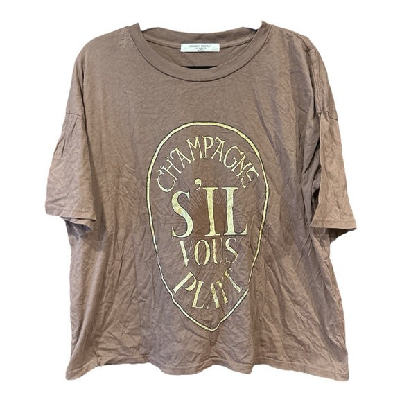 Project Social T Tops - Project Social T by Urban Outfitters Happiness in a Glass NWOT Size M AR 10